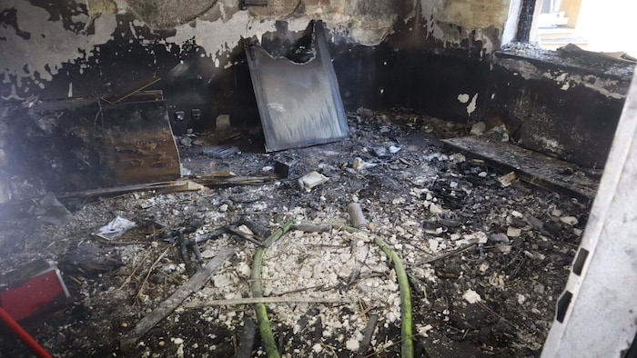 So sah es nach dem Brand in der Wohnung aus.