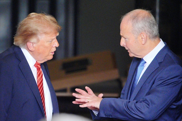 US-Präsident Donald Trump (links) im Gespräch mit Irlands Premierminister Micheál Martin