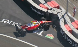 Lewis Hamilton beschädigte seinen Boliden.
