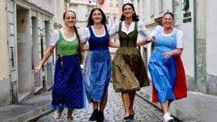 Wunderschöne Tracht ist im Anmarsch.