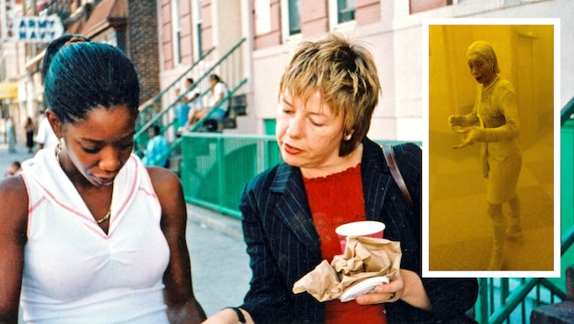 Vor 24 Jahren: „Staubfrau“ Marcy Borders und Conny Bischofberger in Bayonne, New Jersey