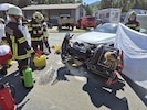 Der Motorradfahrer wurde von einem zufällig vorbeikommenden Rettungsteam reanimiert.