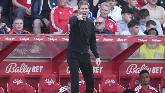 Oliver Glasner celebrated his first win with his new club, Nottingham Forest.