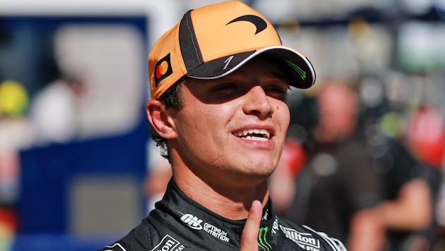 Lando Norris feierte seine Poleposition in Madrid.