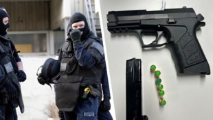 Die Polizei konnte die Waffe und Hülsen sicherstellen.