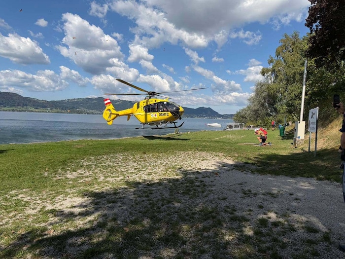 Per Notarzthubschrauber wurde die Verletzte ins Klinikum Gmunden geflogen.
