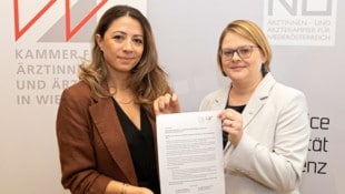 Die Ärztinnen Kamaleyan- Schmied (li.) und Fedra Machacek fordern die Adipositas- Behandlung auf ...