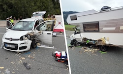 An beiden Fahrzeugen entstand massiver Schaden.