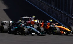 Kimi Antonelli (l.) im Duell mit Lando Norris