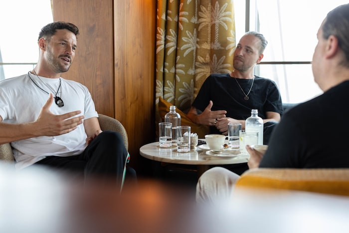 Paul Pizzera und Daniel Fellner von AUT Of ORDA im Gespräch mit „Krone“-Redakteur Fröwein