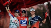 Das Vuelta-Podium: Roglic, Mas und Gall (v.l.). 