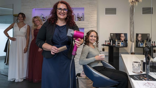 Claudia Schönbacher bei der Salon-Einweihung am Montag