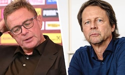 Teamchef Ralf Rangnick und Peter Schöttel