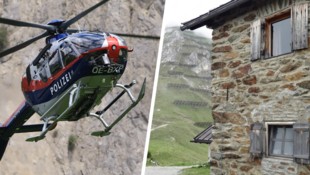 Der Deutsche hatte in der Starkenburger Hütte (re.) übernachtet. Nachdem er seine Tour von dort ...
