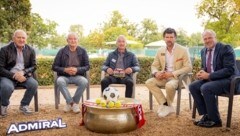 Experte Kurt Garger, Fußball-Legende Herbert Prohaska, Moderator Hannes Steiner, ...