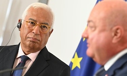 EU-Ratspräsident Antonio Costa und Österreichs Bundeskanzler Christian Stocker