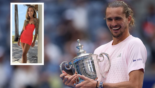 Auch Sophia Thomalla (links) freut sich mit Partner Alexander Zverev.