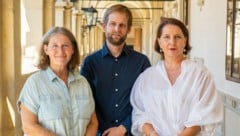 Die Grazer Bürgermeisterin Elke Kahr, Landtagsabgeordneter Alexander Melinz und Andrea ...