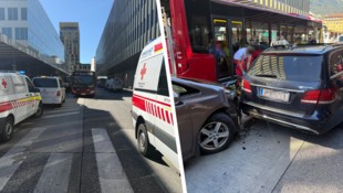 Der Unfall ereignete sich direkt vor dem Innsbrucker Hauptbahnhof.