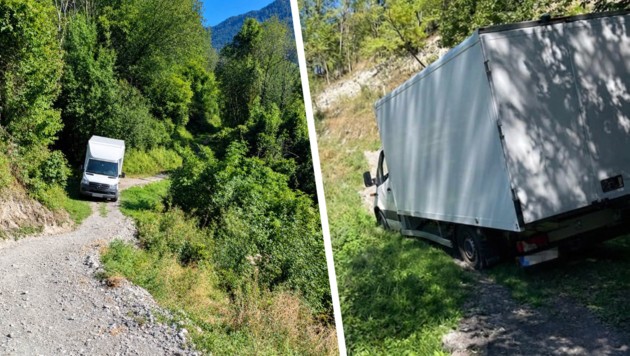 Bis es nicht mehr weiterging: Der Klein-Lkw musste letztlich geborgen und abgeschleppt werden.