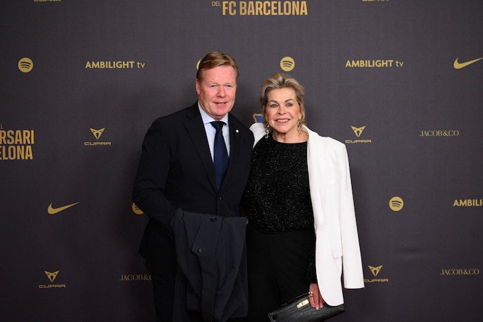 Ronald und Bartina Koeman bei der 125-Jahr-Gala des FC Barcelona (wo Koeman sowohl als Spieler ...