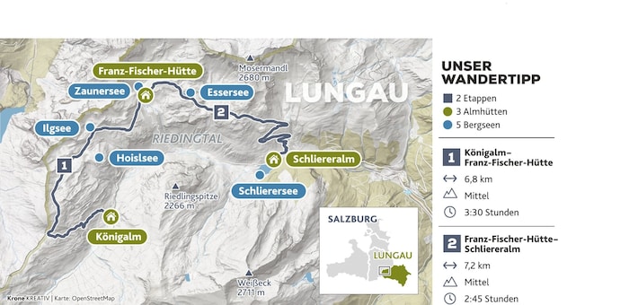 Ein Wochenende, fünf Bergseen: Von der Königalm, ideal mit dem Tälerbus erreichbar, bis zur ...