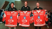 Die KAC-Stürmer Fabian Hochegger, Thomas Hundertpfund und Jan Mursak (v. li.).