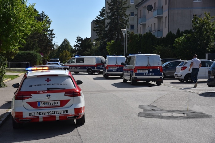 Der Angreifer wurde tödlich getroffen, die schwer verletzte Frau kam ins Krankenhaus.