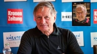 Franz Klammer und „Poldl“ Gruber (kl. Bild).