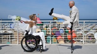 Vor einem Jahr heiratete die dreifache Handbike-Weltmeisterin Svetlana Moshkovich ihren Freund ...