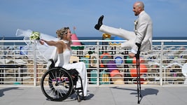 Vor einem Jahr heiratete die dreifache Handbike-Weltmeisterin Svetlana Moshkovich ihren Freund ...