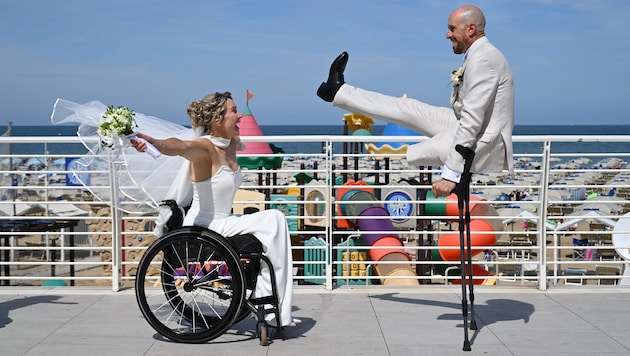 Vor einem Jahr heiratete die dreifache Handbike-Weltmeisterin Svetlana Moshkovich ihren Freund ...
