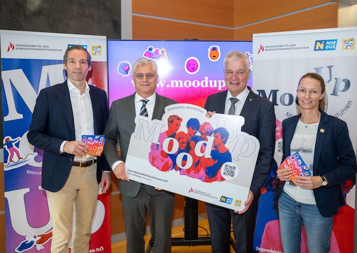 Startschuss für „Mood up“: Knestel, Antauer, Kasser, Brandstetter (v. li.)