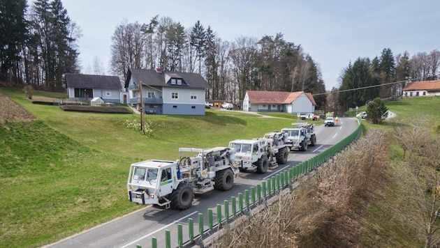 Diese Messfahrzeuge suchen in 60 Gemeinden im südlichen Niederösterreich nach Wärmequellen unter ...