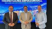 FP-Chef Markus Abwerzger, Andreas Rabl, Markus Lassenberger (v. li.) in Innsbruck.