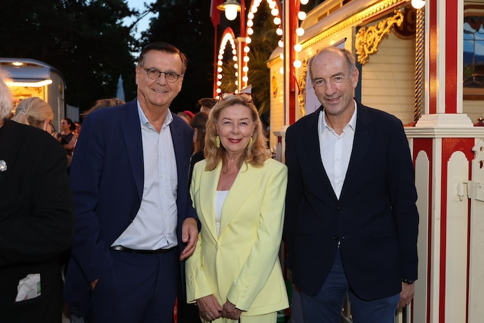 „Krone“-Top-Trio: Medienmanager Hans Mahr, „Krone“-Starinterviewerin Conny Bischofberger und ...