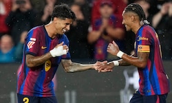 Joao Cancelo (l.) und Raphinha (r.) brachten es zusammen auf fünf Treffer.