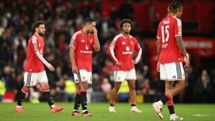 Enttäuschende Gesichter bei den Stars von Manchester United