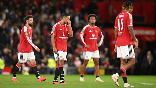 Enttäuschende Gesichter bei den Stars von Manchester United
