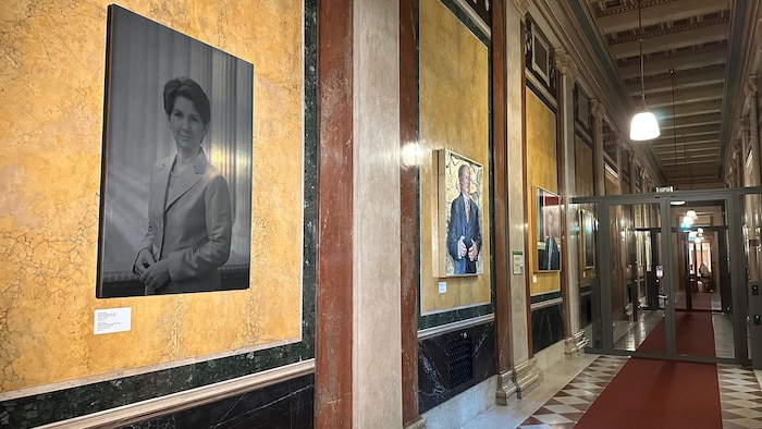 Die Porträts der Ersten Nationalratspräsidenten im Parlament