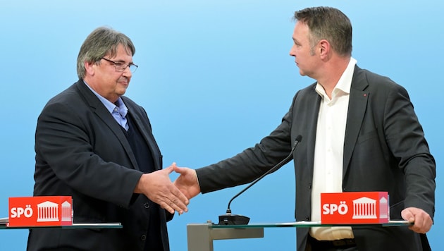 Ein Bild aus weniger schlechten Tagen: 2024 hatte die SPÖ um Muchtisch und Babler noch etwas ...