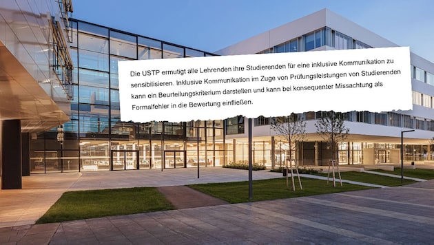 Die St. Pöltner FH weist eine Genderpflicht zurück, laut Leitfaden kann inklusive Kommunikation ...