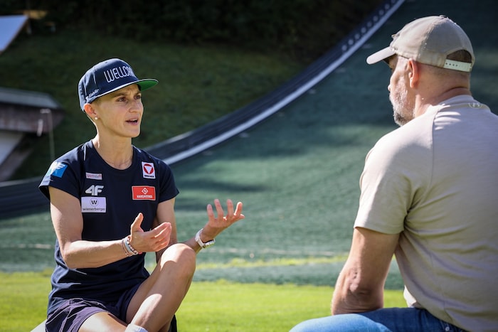 Die „Krone“ war bei Eva Pinkelnigs Comeback dabei, konnte danach mit der Vorarlbergerin ...