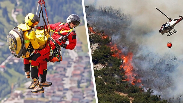 Ob Personenbergung oder Löscheinsatz – Notfall-Helis mussten deutlich öfter ausrücken.