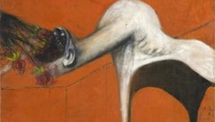 Francis Bacon: Figurenstudie („Fury“), ca. 1944 94 × 74 cm, Öl und Pastellkreide auf ...