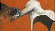 Francis Bacon: Figurenstudie („Fury“), ca. 1944 94 × 74 cm, Öl und Pastellkreide auf ...