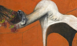 Francis Bacon: Figurenstudie („Fury“), ca. 1944 94 × 74 cm, Öl und Pastellkreide auf ...