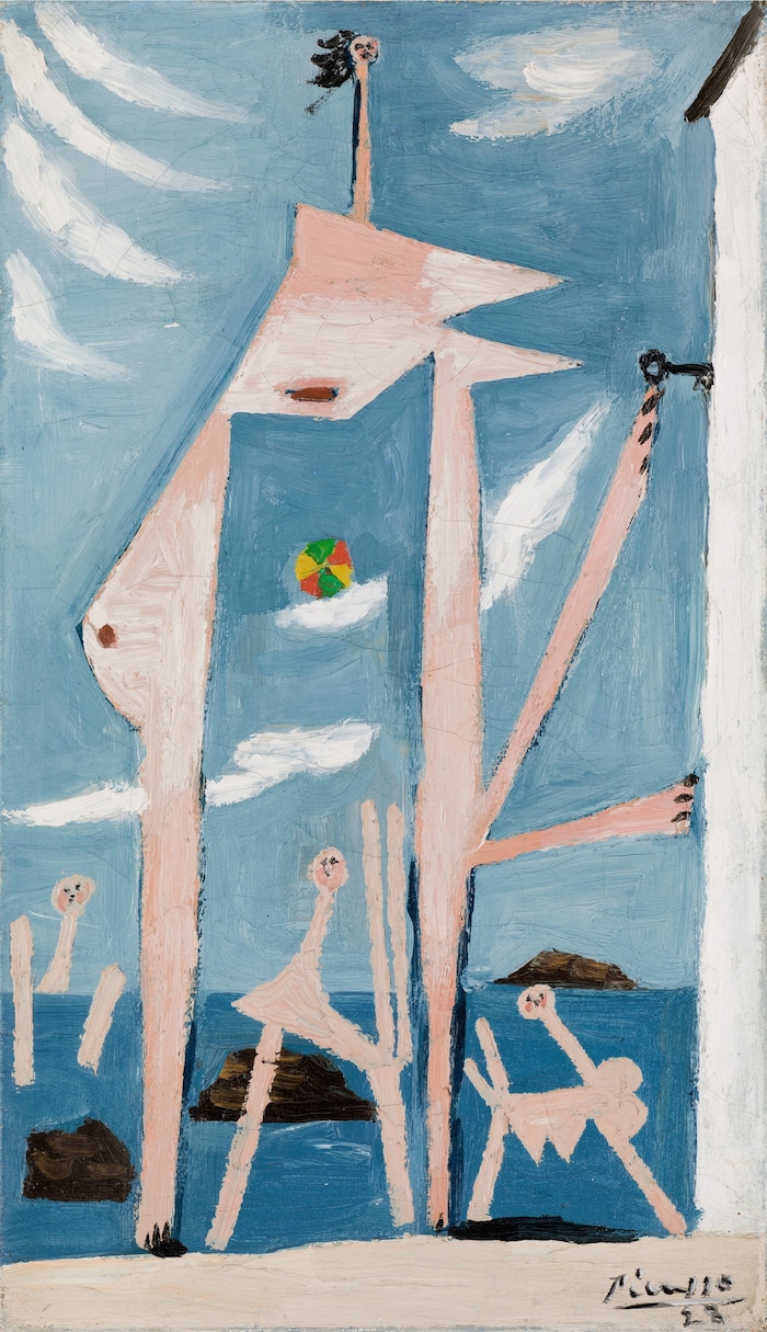 Pablo Picasso Badende mit Ball, 1928 33,1 × 19,2 cm, Öl auf Leinwand