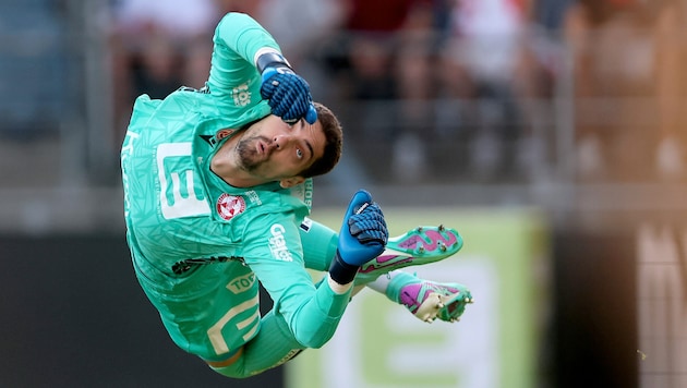 Wird sich GAK-Goalie Cican Stankovic auch gegen die Wiener Austria wieder ordentlich strecken ...