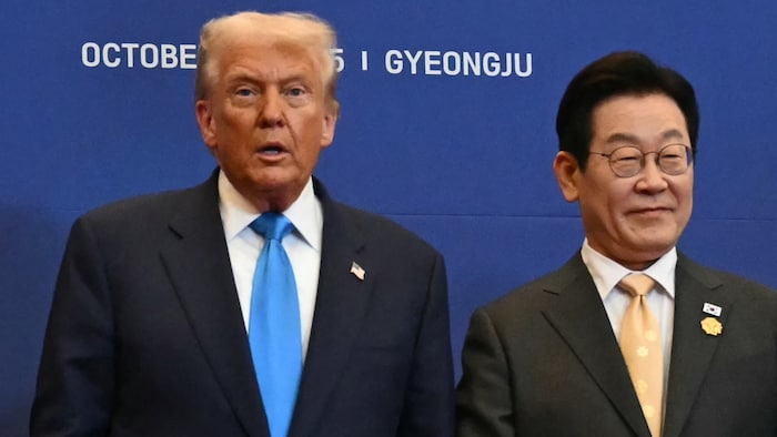 Präsident Lee (re.) bekräftigte, sich nicht an Trumps Krieg beteiligen zu wollen.